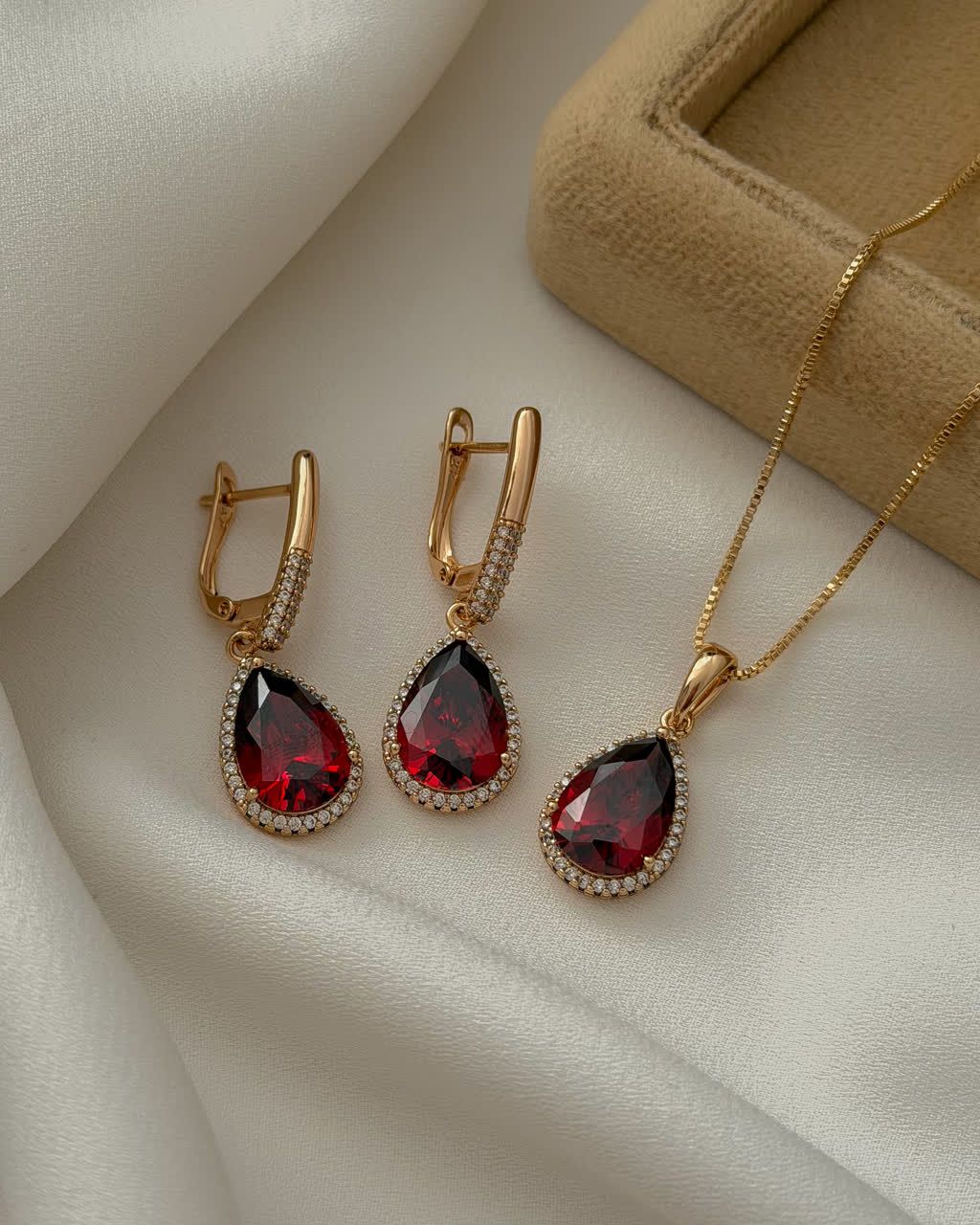 نیمست نگین قرمز ژوپینگ بدون زنجیر کد 2673 - خرید آنلاین از گالری آداس